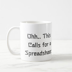Oh, das ist ein Fall für eine Tabelle, Excel-Held  Kaffeetasse