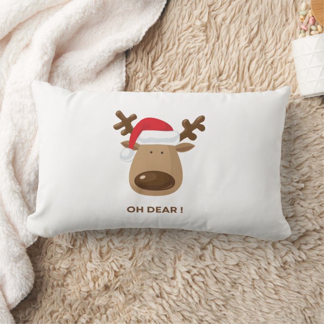 Oh Dear Funny Reindeer Christmas for mom Lendenkissen (Decke)