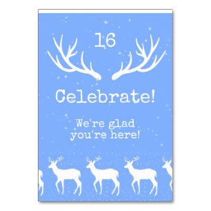 Oh Dee - Feiertagskarte Tischnummer