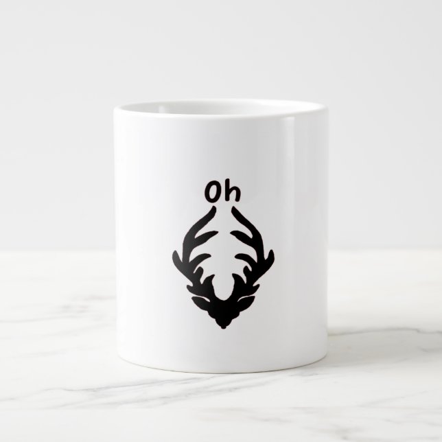 Oh Deer Artistic Clean Style  Jumbo-Tasse (Vorderseite)