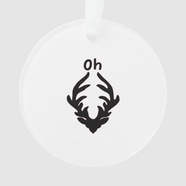 Oh Deer Artistic Clean Style Ornament (Vorderseite)