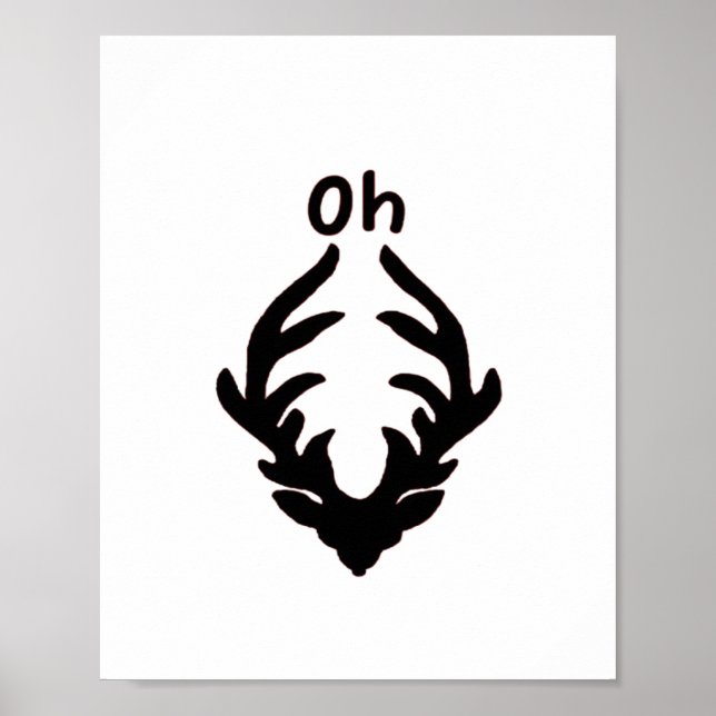 Oh Deer Artistic Clean Style  Poster (Vorne)