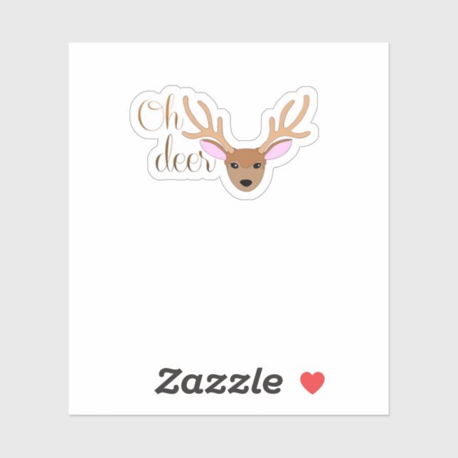 Oh Deer Artistic Style  Aufkleber (Blatt)