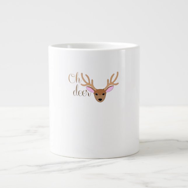 Oh Deer Artistic Style  Jumbo-Tasse (Vorderseite)