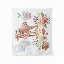 Oh Deer Baby Dusche Hintergrund