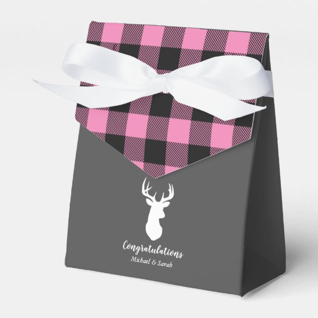 Oh Deer Baby Dusche Pink Geschenkschachtel (Vorderseite)