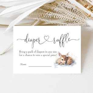 Oh Deer Baby Dusche Windeln Raffle Begleitkarte