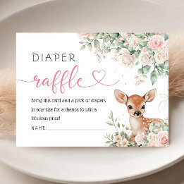 Oh Deer Baby Dusche Windeln Raffle Begleitkarte