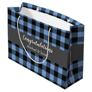Oh Deer Baby SHower Blue Boy Große Geschenktüte