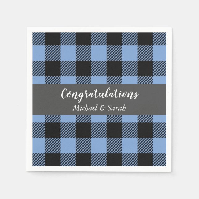 Oh Deer Baby SHower Blue Boy Serviette (Vorderseite)