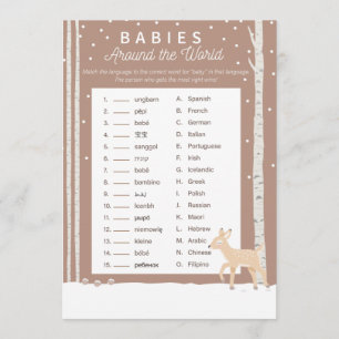 Oh Deer - Baby Shower Game - Babys rund um die Arb Programm