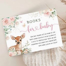 Oh Deer Baby Shower Girl Books for Baby Begleitkarte