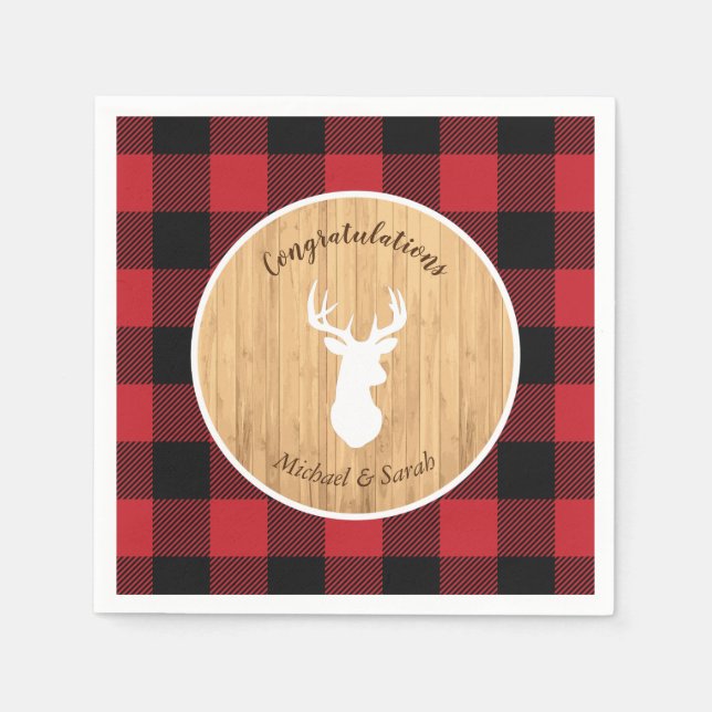 Oh Deer Baby Shower Serviette (Vorderseite)