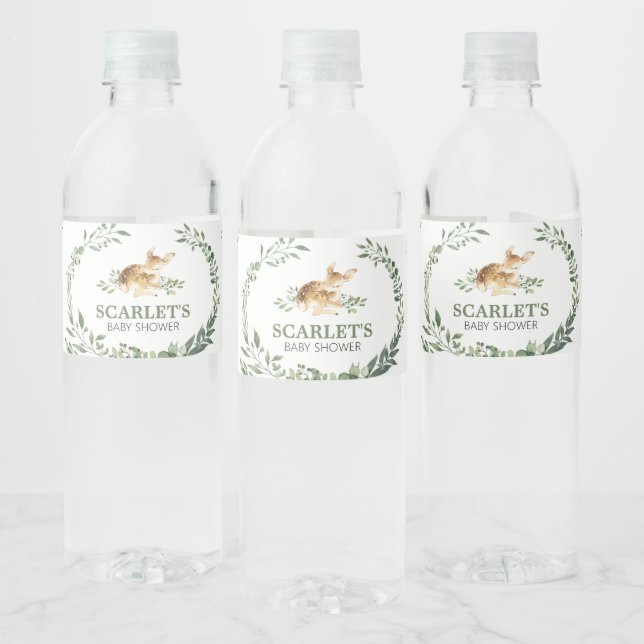 Oh Deer Baby Shower Wasserflaschenetikett (Flaschen)