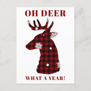 Oh Deer Buffalo Kariert Snowflake Weihnachten