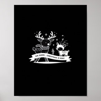 Oh Deer Christmas Celebration Holiday Style  Poster