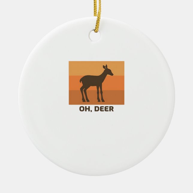 Oh Deer Classic Simple Design Keramik Ornament (Vorne)