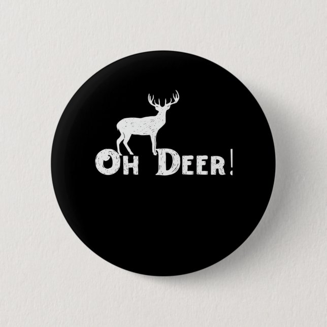 Oh Deer Clean Graphic Style  Button (Vorderseite)