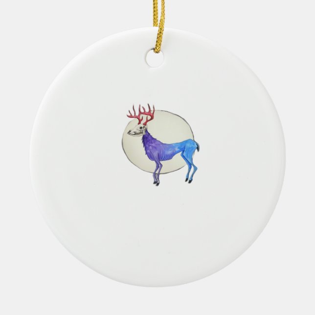 Oh Deer Clean Graphic Style Keramik Ornament (Vorne)