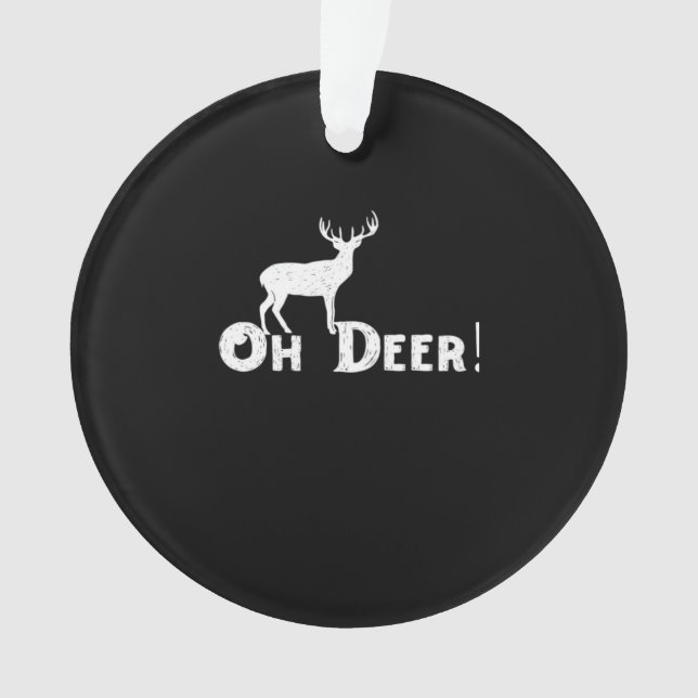 Oh Deer Clean Graphic Style Ornament (Vorderseite)