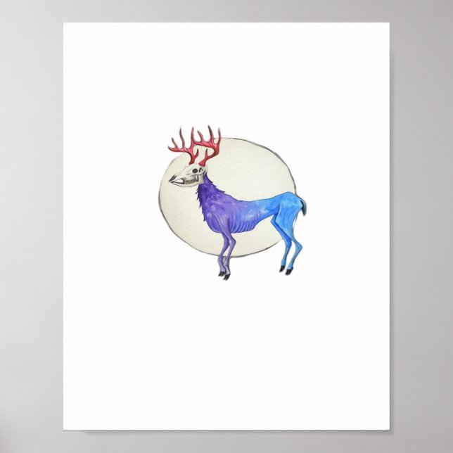 Oh Deer Clean Graphic Style  Poster (Vorne)