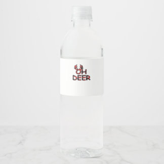 Oh Deer Clean Layout Wasserflaschenetikett