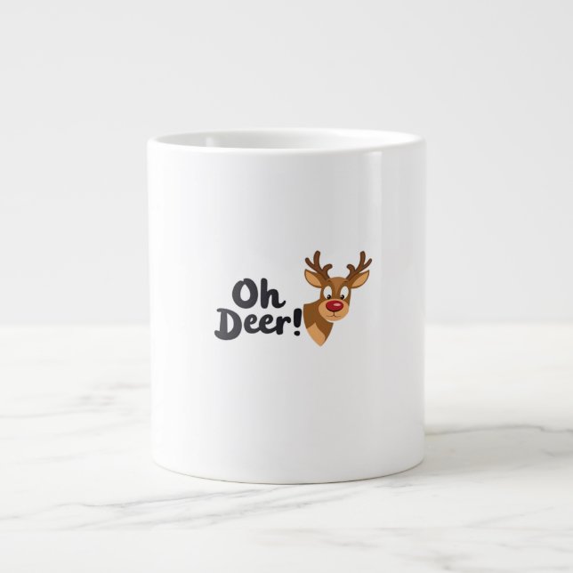 Oh Deer Clean Minimal Seeing  Jumbo-Tasse (Vorderseite)
