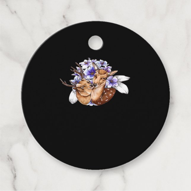 Oh Deer Clean Minimal Style Geschenkanhänger (Vorderseite)