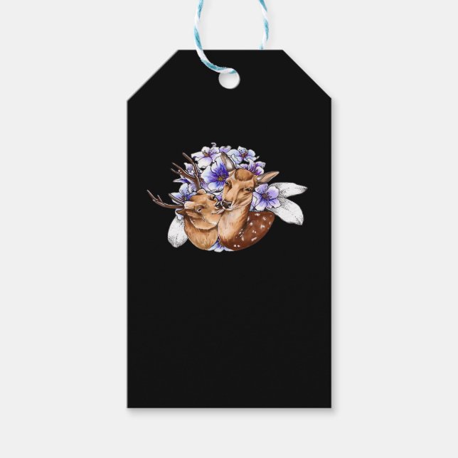 Oh Deer Clean Minimal Style Geschenkanhänger (Vorderseite)