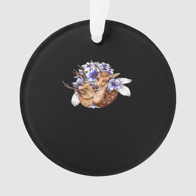 Oh Deer Clean Minimal Style Ornament (Vorderseite)