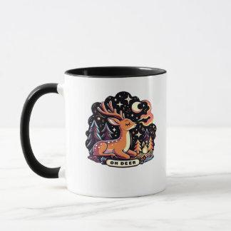 Oh Deer Contemporary Graphic Vibe Tasse