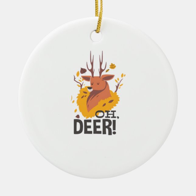 Oh Deer Contemporary Minimal Look Keramik Ornament (Vorne)