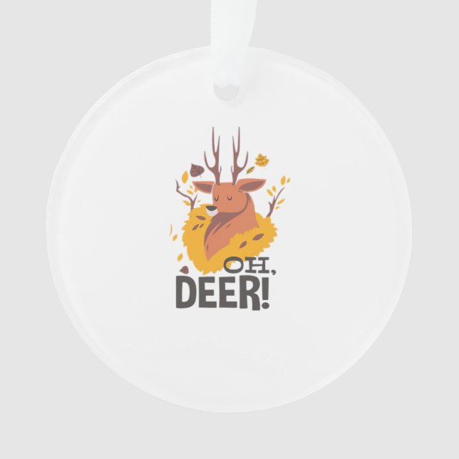 Oh Deer Contemporary Minimal Look Ornament (Vorderseite)