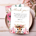 Oh Deer Cute Baby Shower Thank You Card Einladung<br><div class="desc">Oh Deer Cute Baby Shower Thank You Card</div>