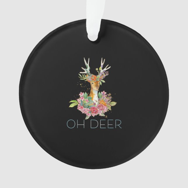 Oh Deer Cute Colorful Deer MinimalAcrylic Ornament (Vorderseite)