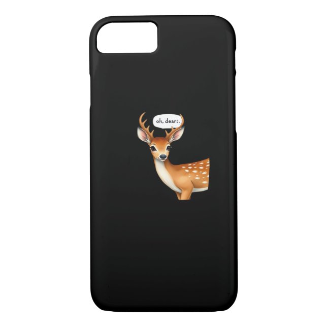 Oh Deer Cute Punny Deer Saying Whimsical Quote Case-Mate iPhone Hülle (Rückseite)