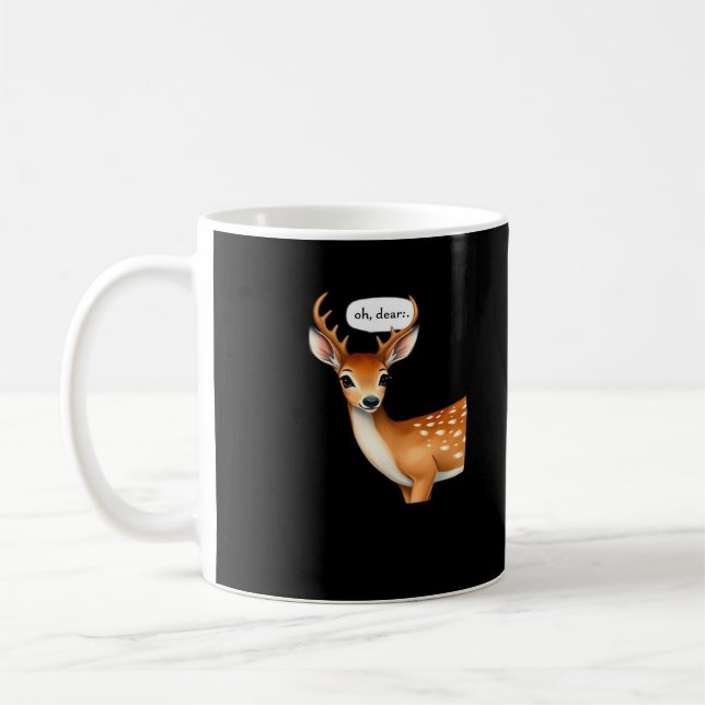 Oh Deer Cute Punny Deer Saying Whimsical Quote Kaffeetasse (Links)