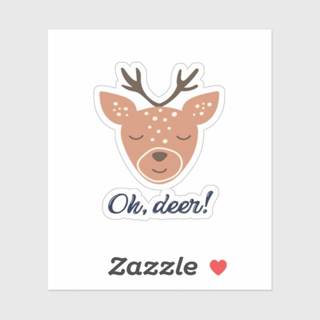 Oh Deer Deer Love Save The Deer Creative Design  Aufkleber (Blatt)