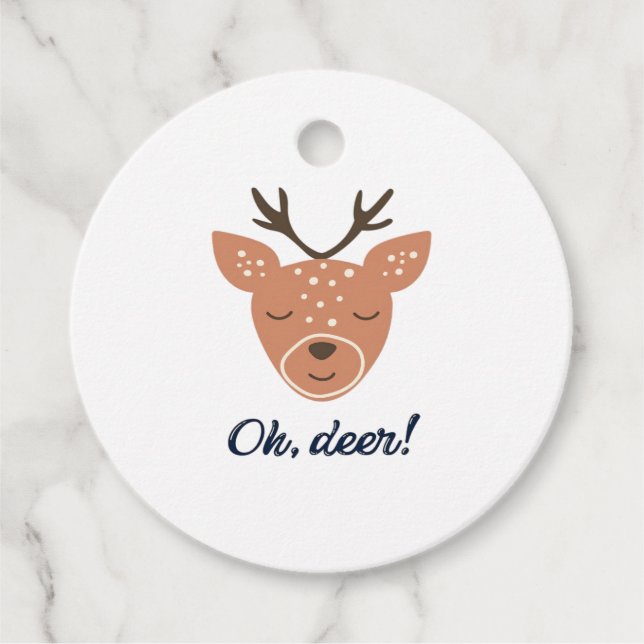 Oh Deer Deer Love Save The Deer Creative Design Geschenkanhänger (Vorderseite)