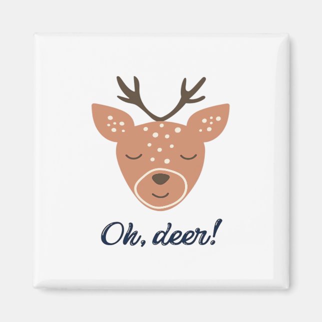 Oh Deer Deer Love Save The Deer Creative Design  Magnet (Vorne)