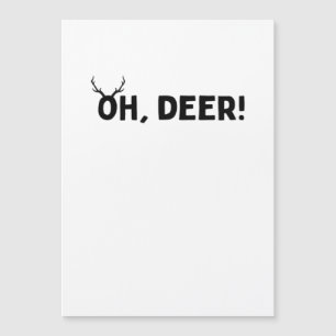 Oh Deer Einfache Ästhetik Magnetkarte