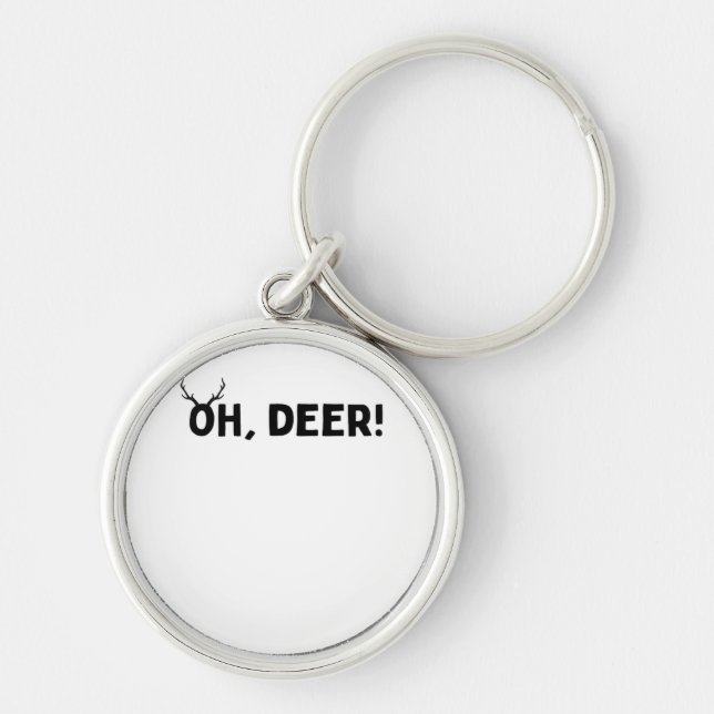 Oh Deer Einfache Ästhetik  Schlüsselanhänger (Vorne)