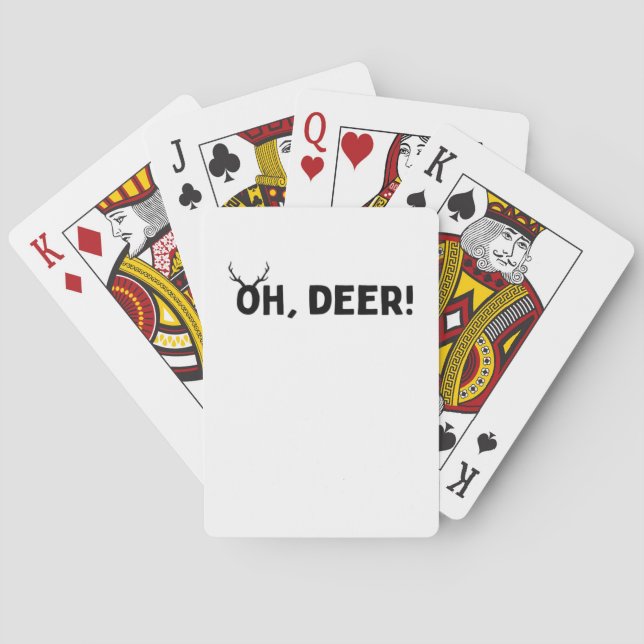 Oh Deer Einfache Ästhetik  Spielkarten (Rückseite)