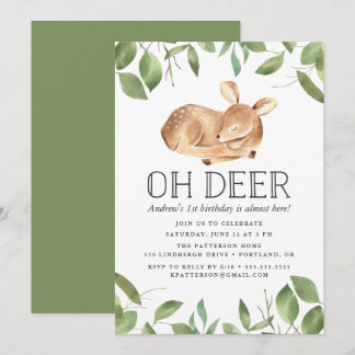 Oh Deer | Einladung zur Geburtstagspartei