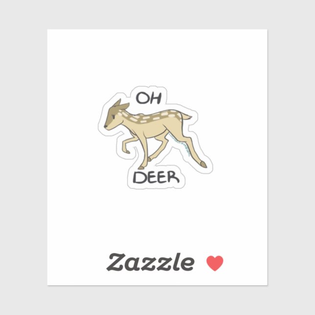 Oh Deer Elegant Timeless Style  Aufkleber (Blatt)
