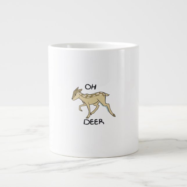 Oh Deer Elegant Timeless Style  Jumbo-Tasse (Vorderseite)