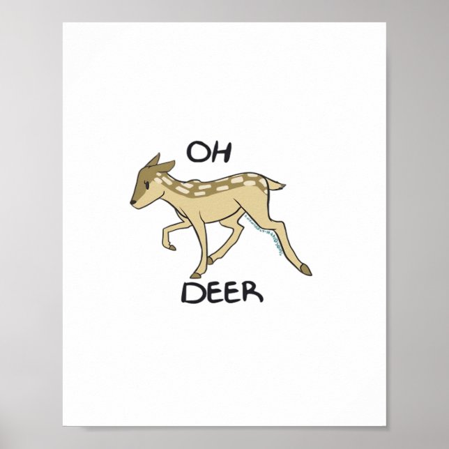 Oh Deer Elegant Timeless Style  Poster (Vorne)