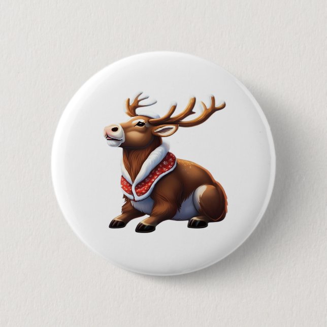 Oh Deer Energetic Modern Design  Button (Vorderseite)