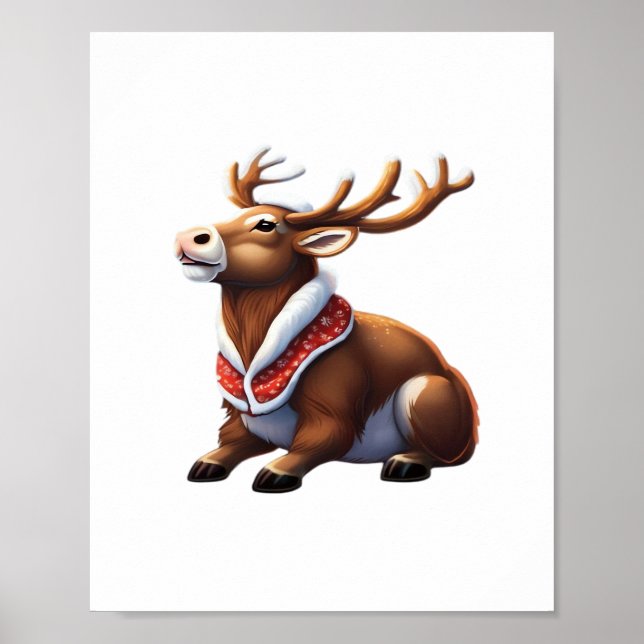 Oh Deer Energetic Modern Design  Poster (Vorne)