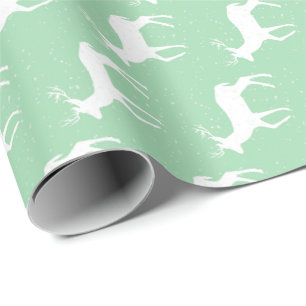 Oh Deer, es ist Weihnachten [grün] - Umschlagpapie Geschenkpapier
